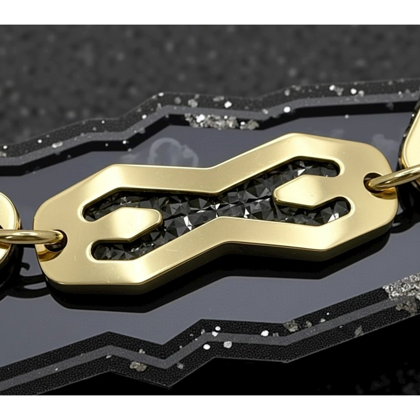 Bracciale uomo giallo e nero - Bugn 11