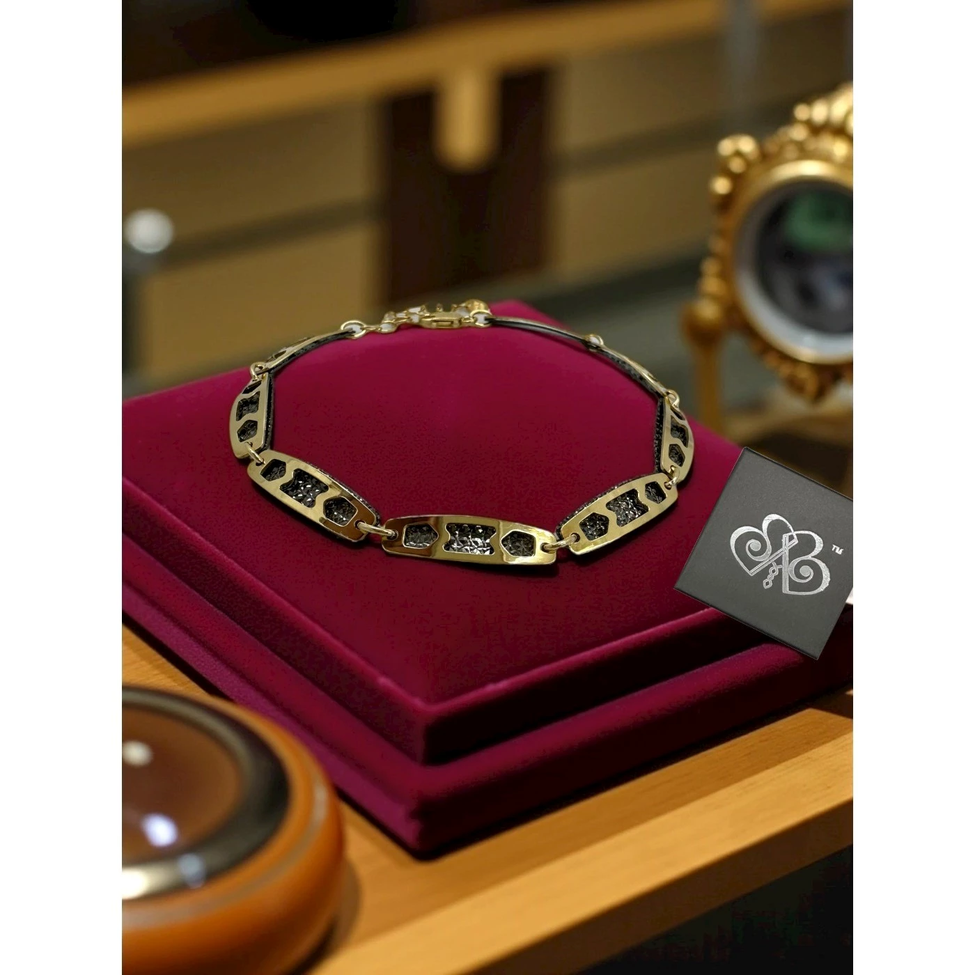 Bracciale uomo giallo nero