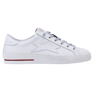 Sneaker unisex Okinawa Low Plus 1921 in pelle bianca