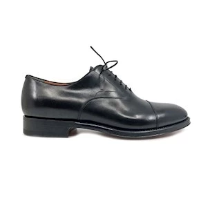 Santoni 04508 N01 men's lace-up shoe in black leather