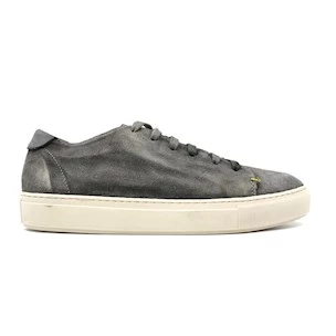 CRISPINIANO 2150 MEN'S SNEAKERS IN GREY WASHED SUEDE