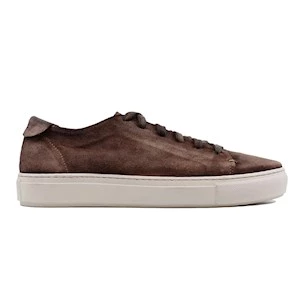 CRISPINIANO 2150 MEN'S SNEAKERS IN BROWN WASHED SUEDE