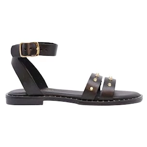 Antica Cuoieria 22355 black leather sandal
