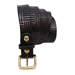 Campomaggi C02407 belt in black lasered leather