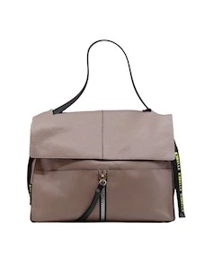 Rebelle Clio Satchel Women's bag in taupe leather