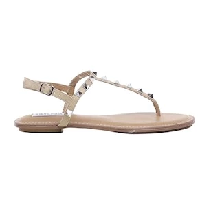 Steve Madden Generate Beige Woman's Sandal with Studs