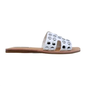 Steve Madden Harlow Sandalo white woman with studs