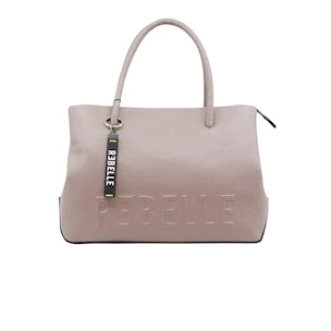 Rebelle Joy Dollar Women's bag in taupe leather