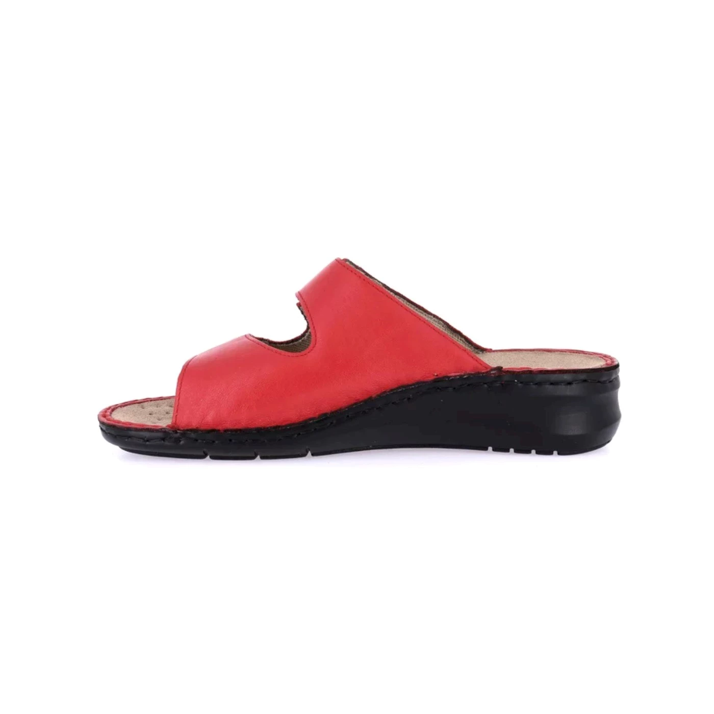 Ciabatte Donna Grunland DAMI In Pelle - Modello CE0256, Con Plantare Estraibile, Colore Rosso, Materiale Naturale