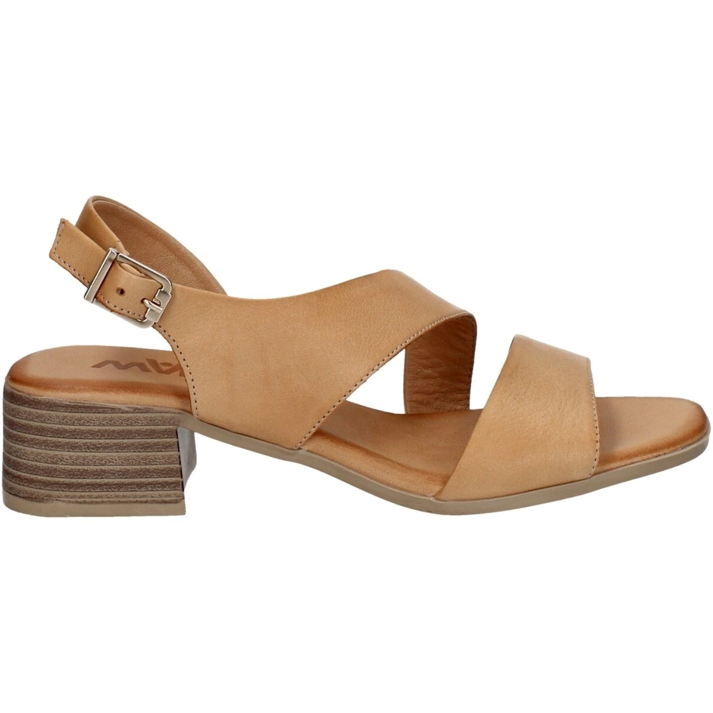 Melluso K56062W sandalo donna in pelle cammello beige tacco cm