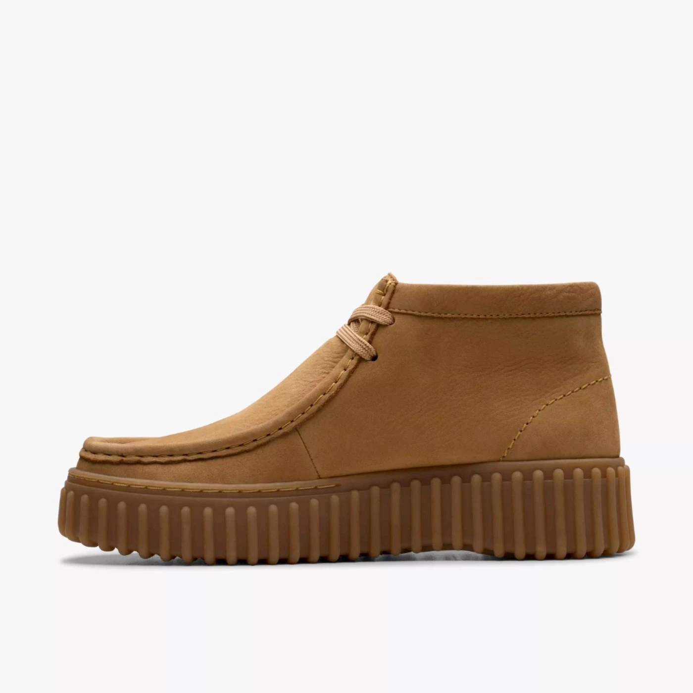 Clarks 26179359 stivaletto stringato mid in nabuk light tan