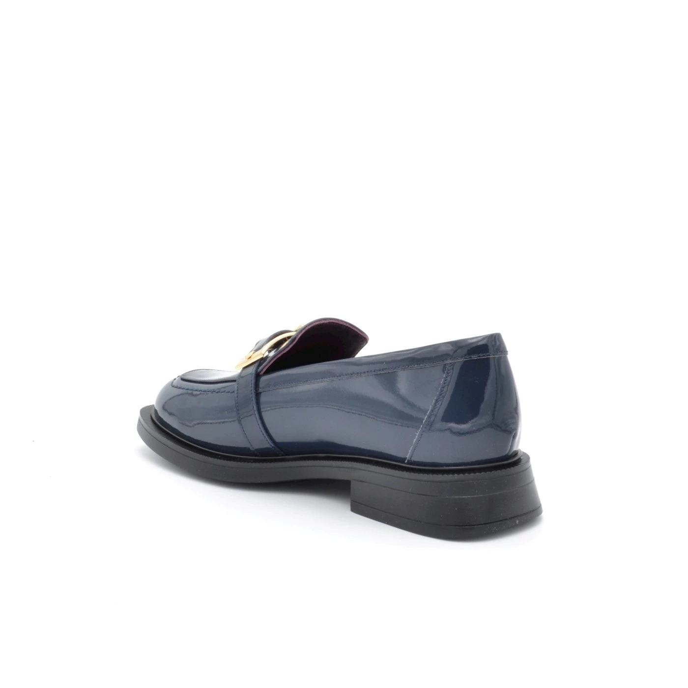 Lorenzo Mari CARLA 02  mocassini vernice blue con accessorio