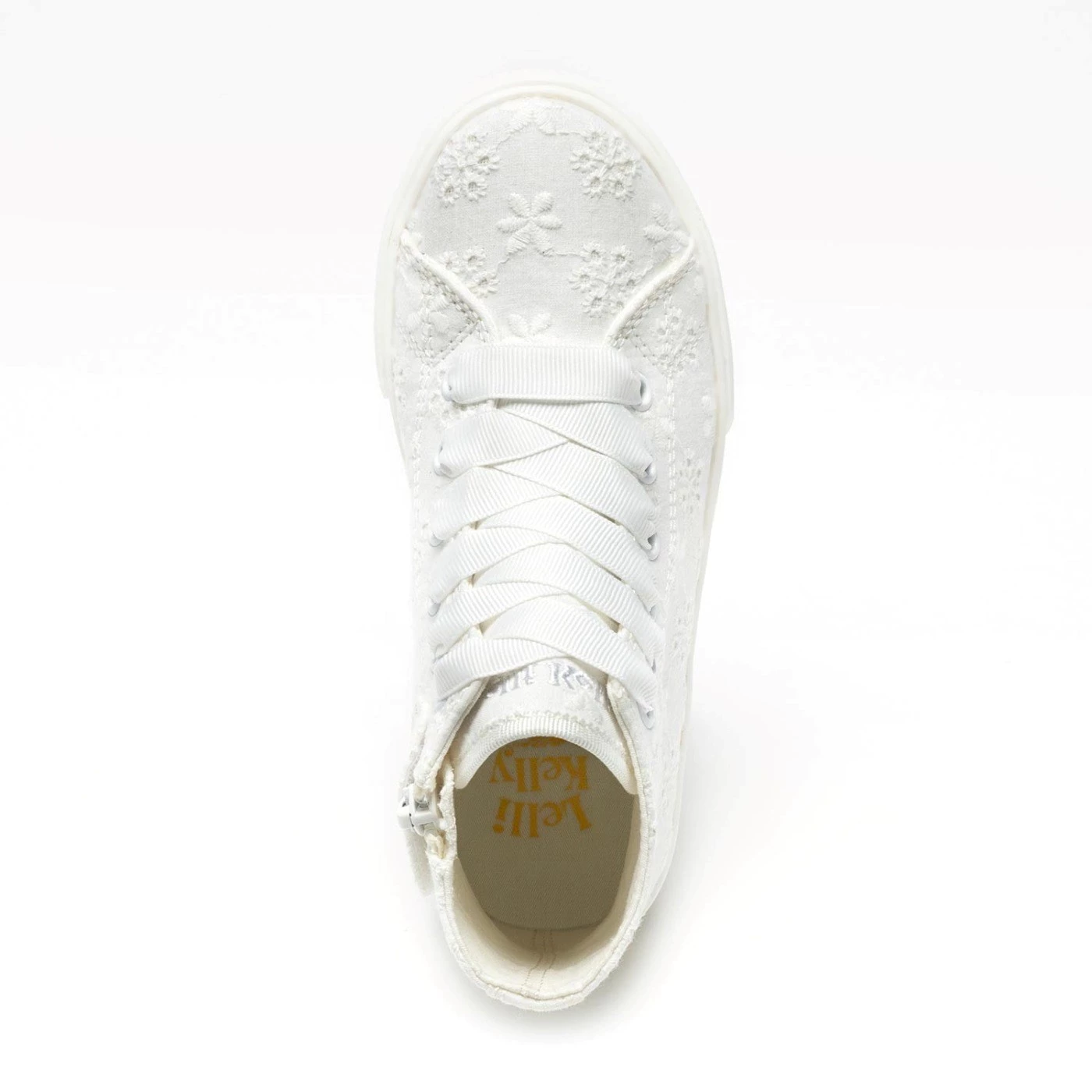 Lelli Kelly LKEA4930 sneakers alta da bambina tessuto bianca