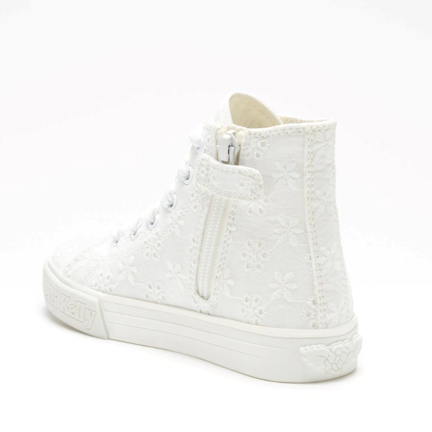 Lelli Kelly LKEA4930 sneakers alta da bambina tessuto bianca