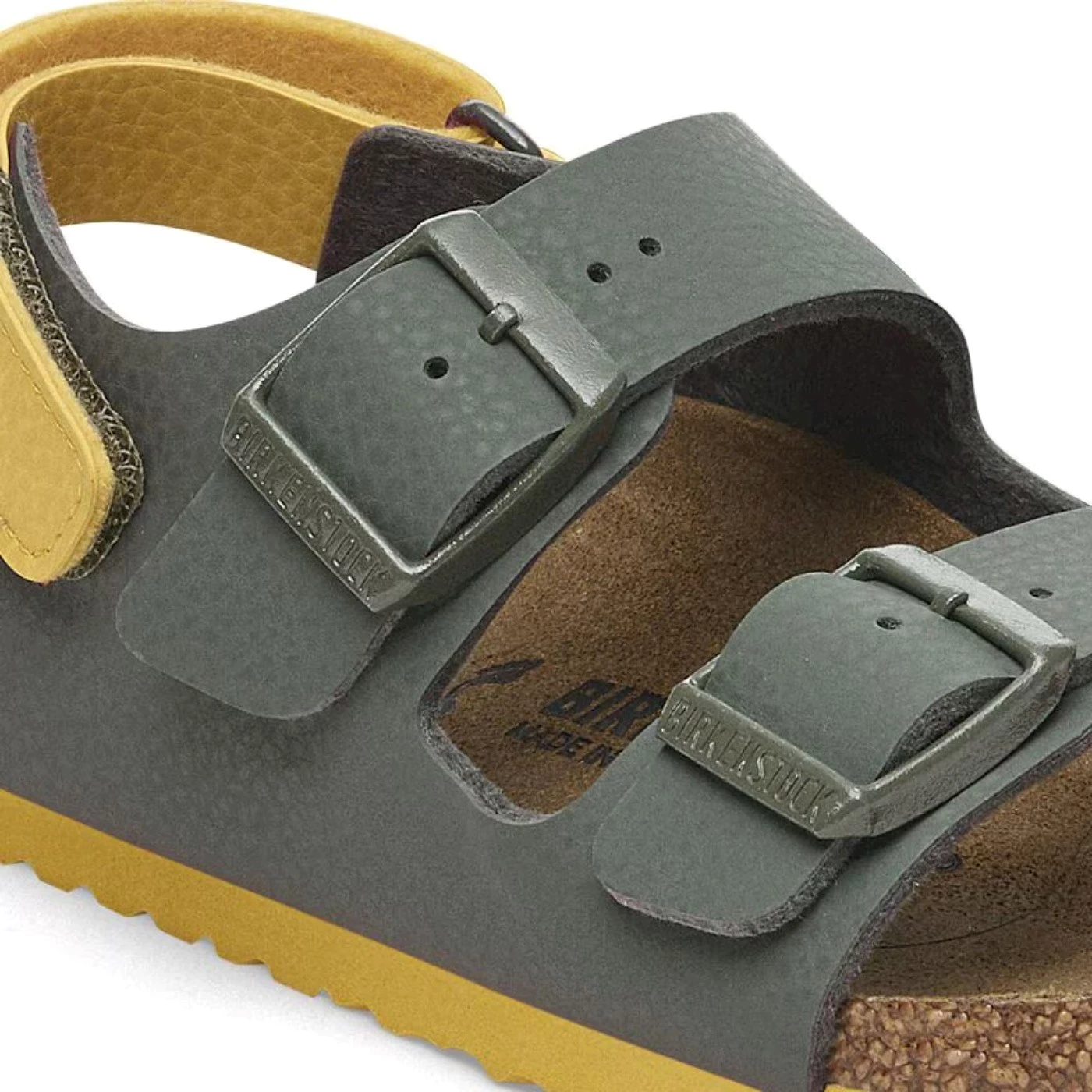 Birkenstock 1029378 Milano sandalo due fibbie bicolor petrolio