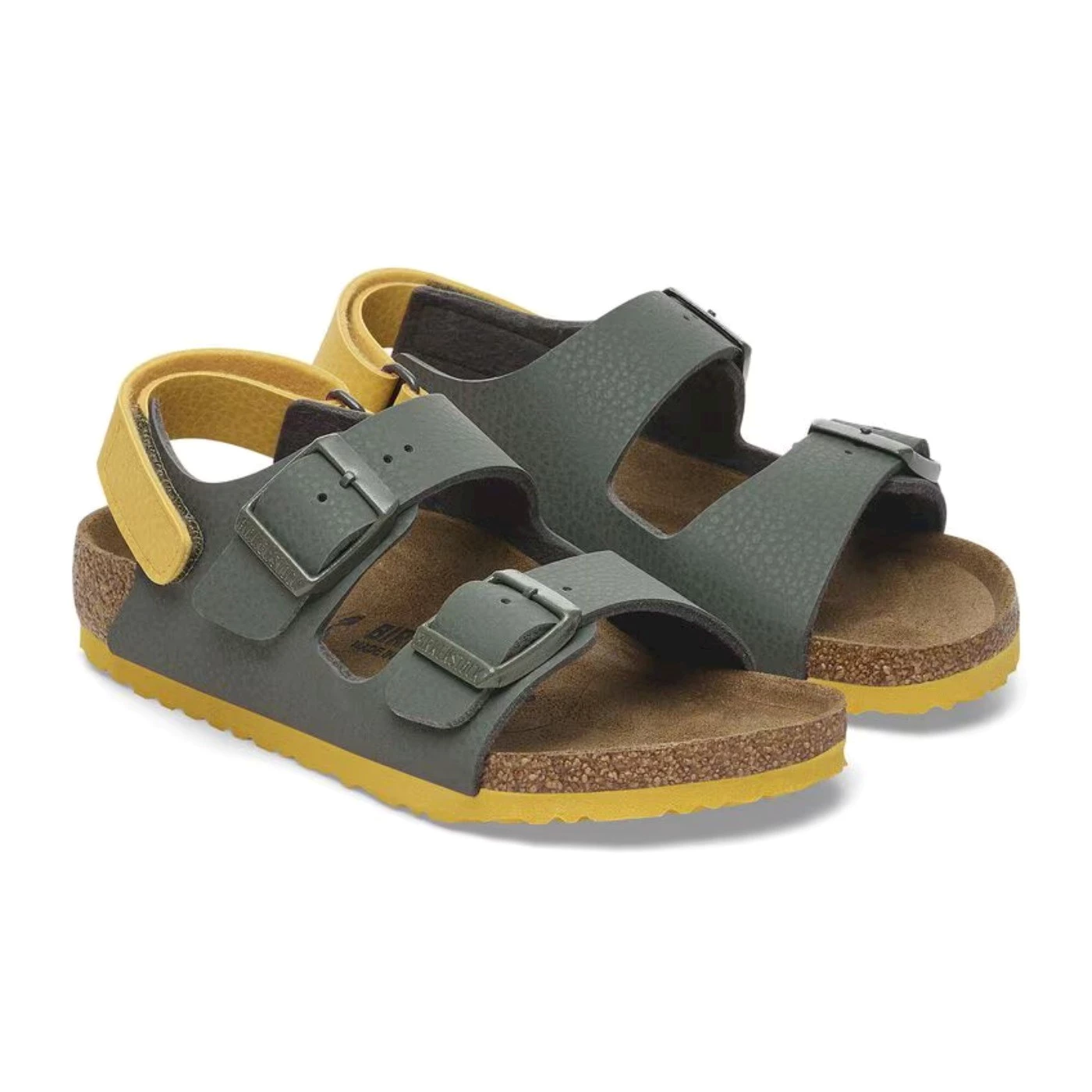 Birkenstock 1029378 Milano sandalo due fibbie bicolor petrolio