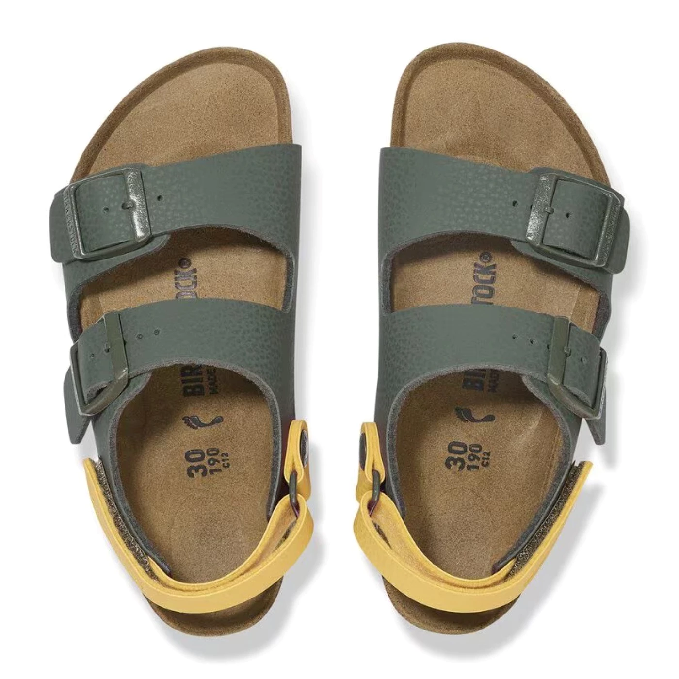 Birkenstock 1029378 Milano sandalo due fibbie bicolor petrolio