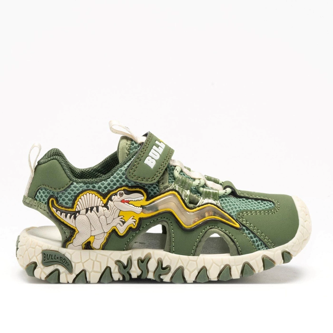 Bull Boys DNCL4533 sandalo sneakers in mesh verde con luci