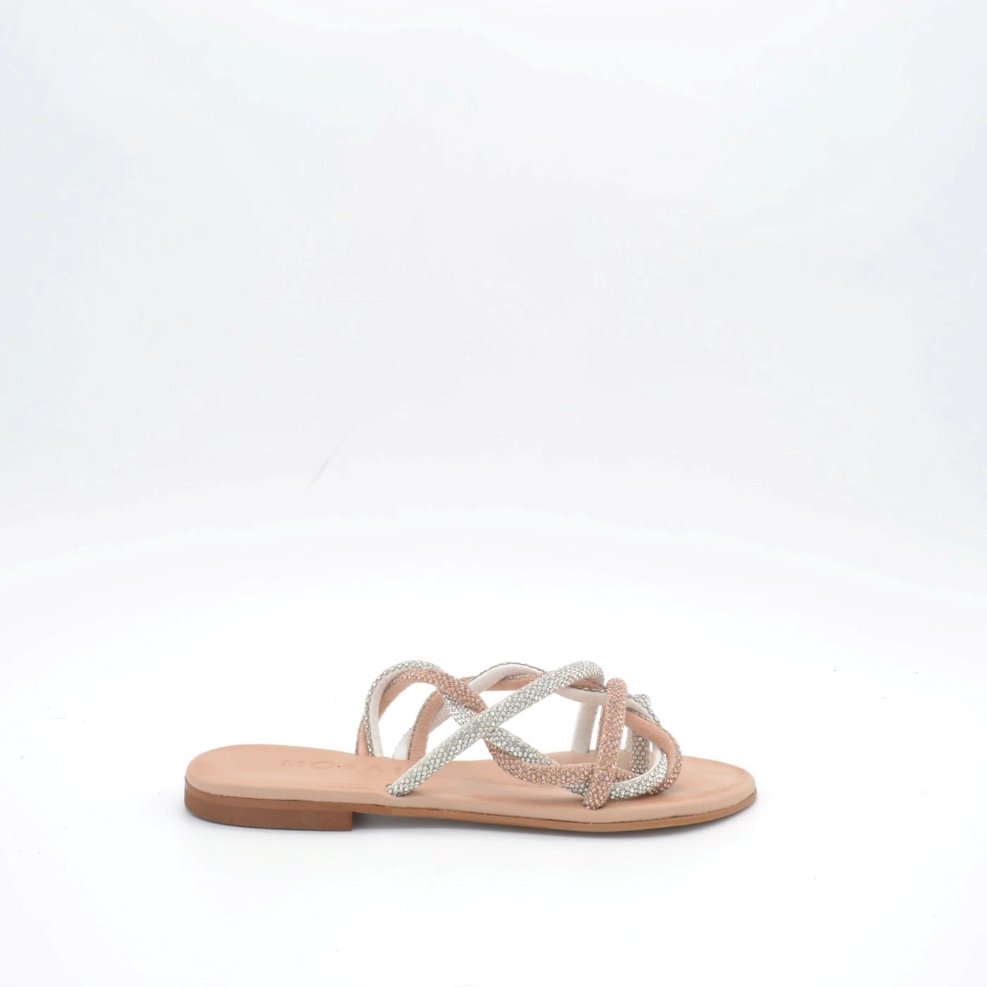 Mosaic LUISA sandali donna infradito basso con strass