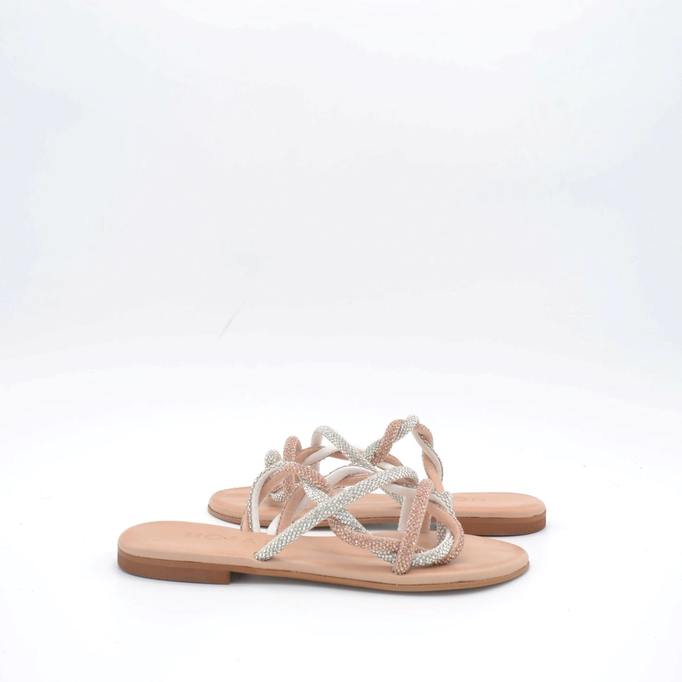 Mosaic LUISA sandali donna infradito basso con strass