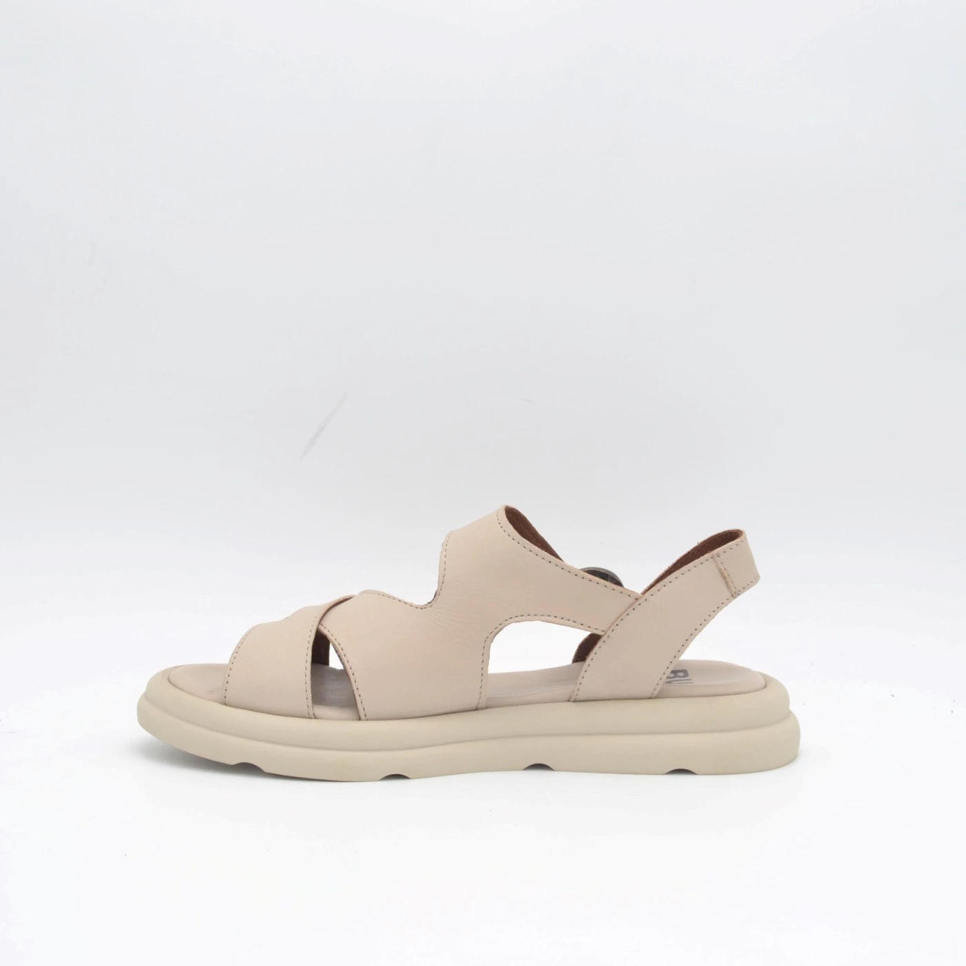 Bueno WE3302 sandali donna fussbett bassi in pelle beige