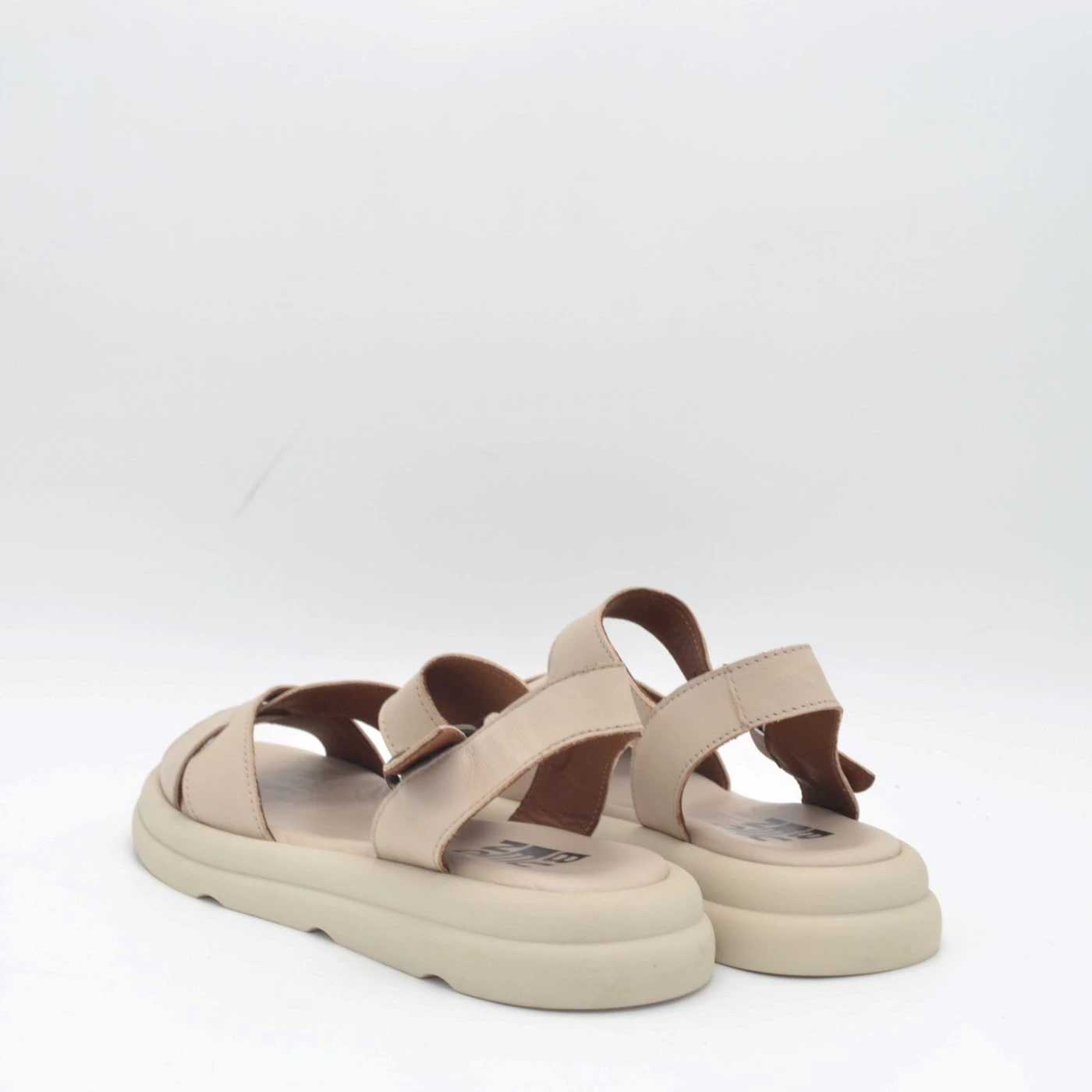 Bueno WE3302 sandali donna fussbett bassi in pelle beige