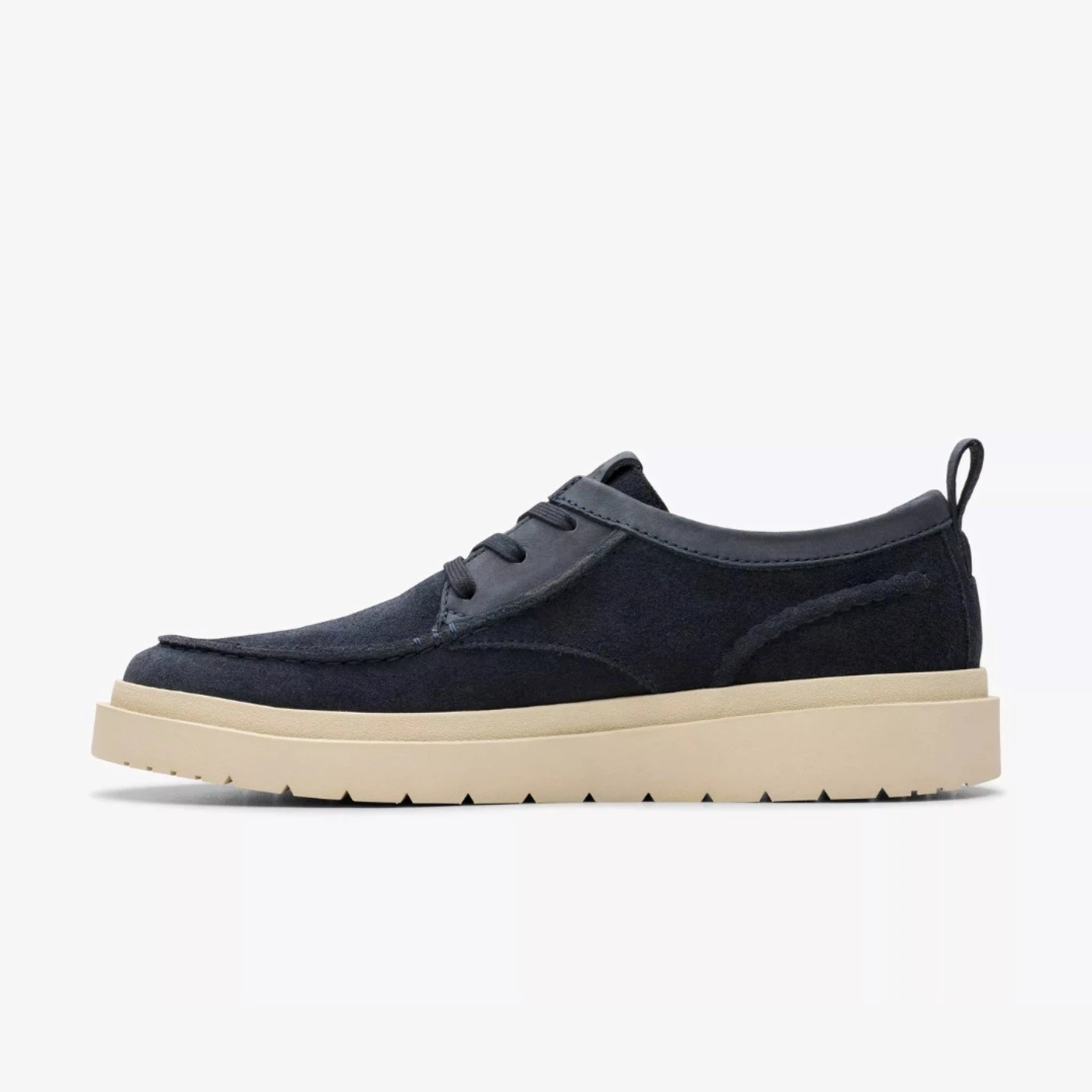 Clarks 26180866 POLDEN MOC stringate uomo in camoscio blue