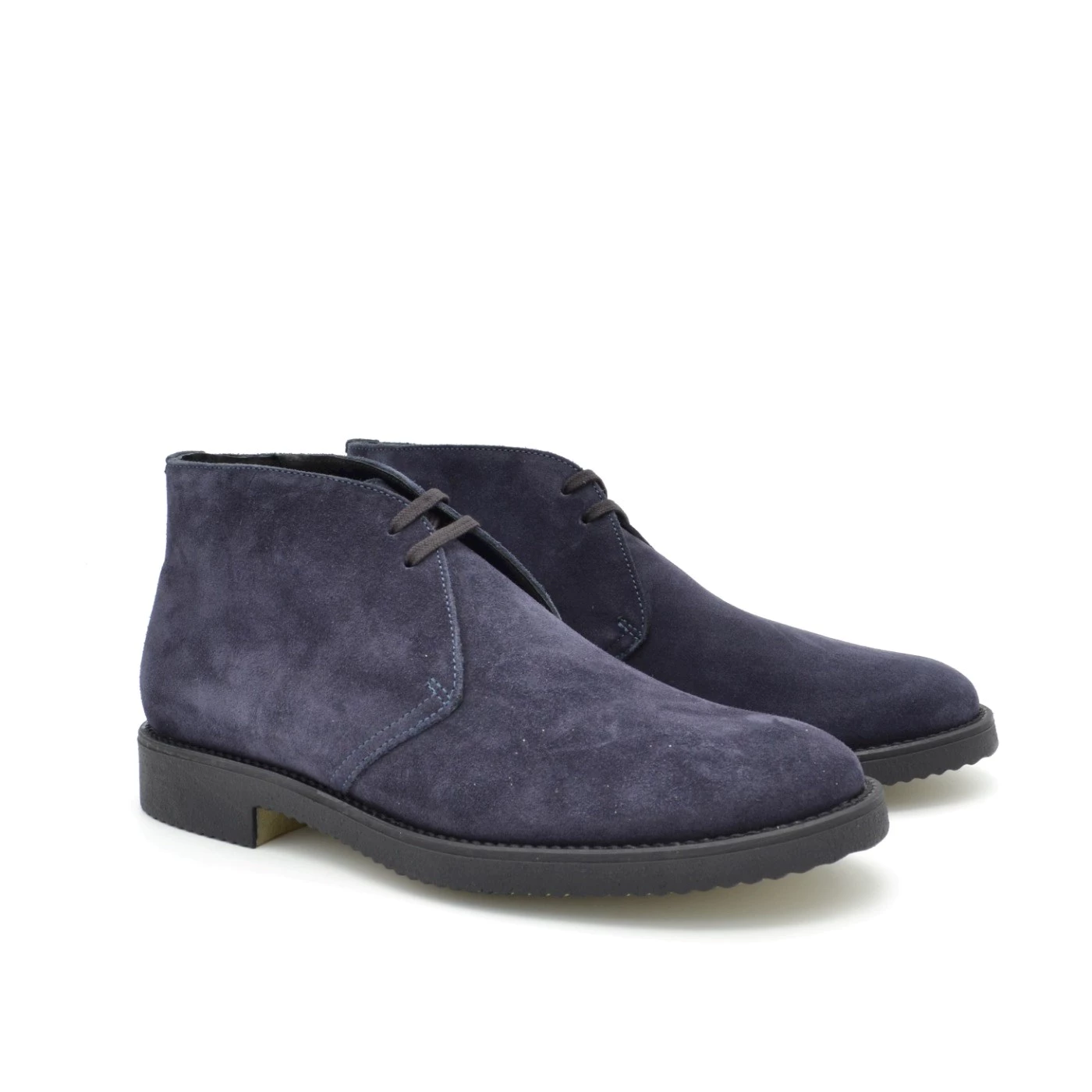 Antica cuoieria 17671 polacchini uomo in camoscio blu