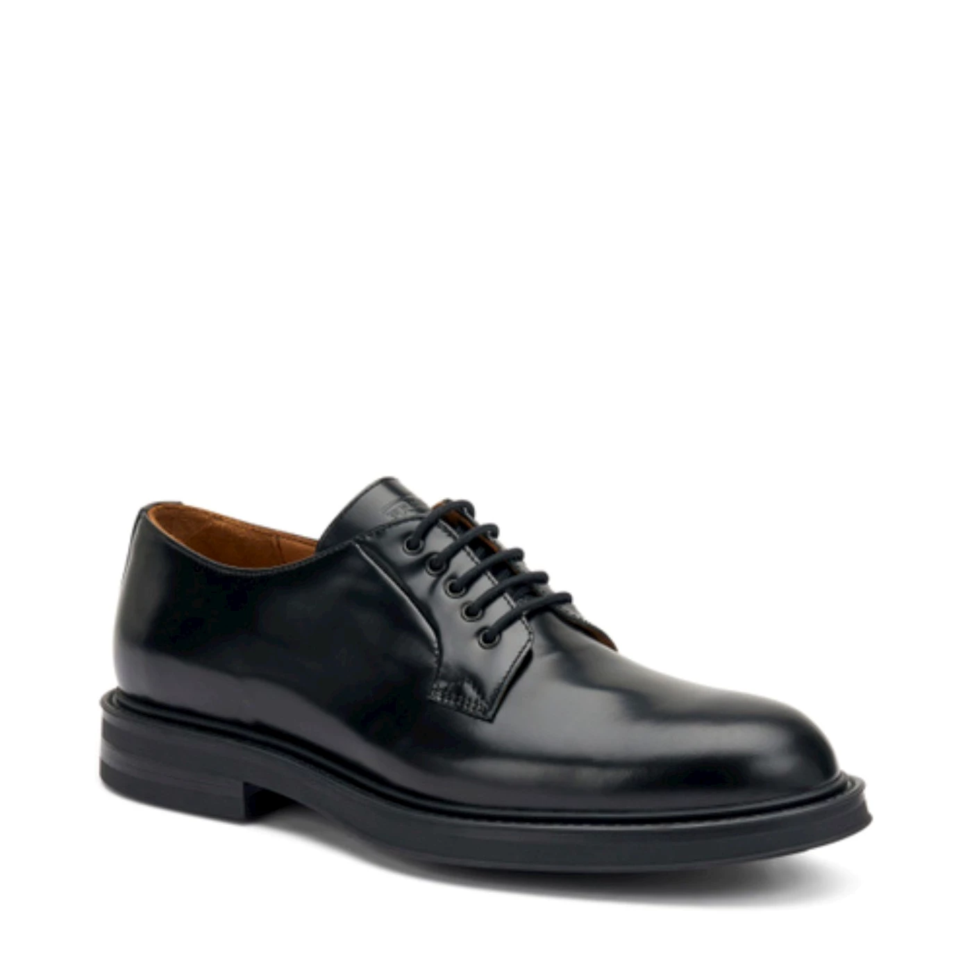 Frau 73Q1 stringate uomo in pelle nero fondo gomma