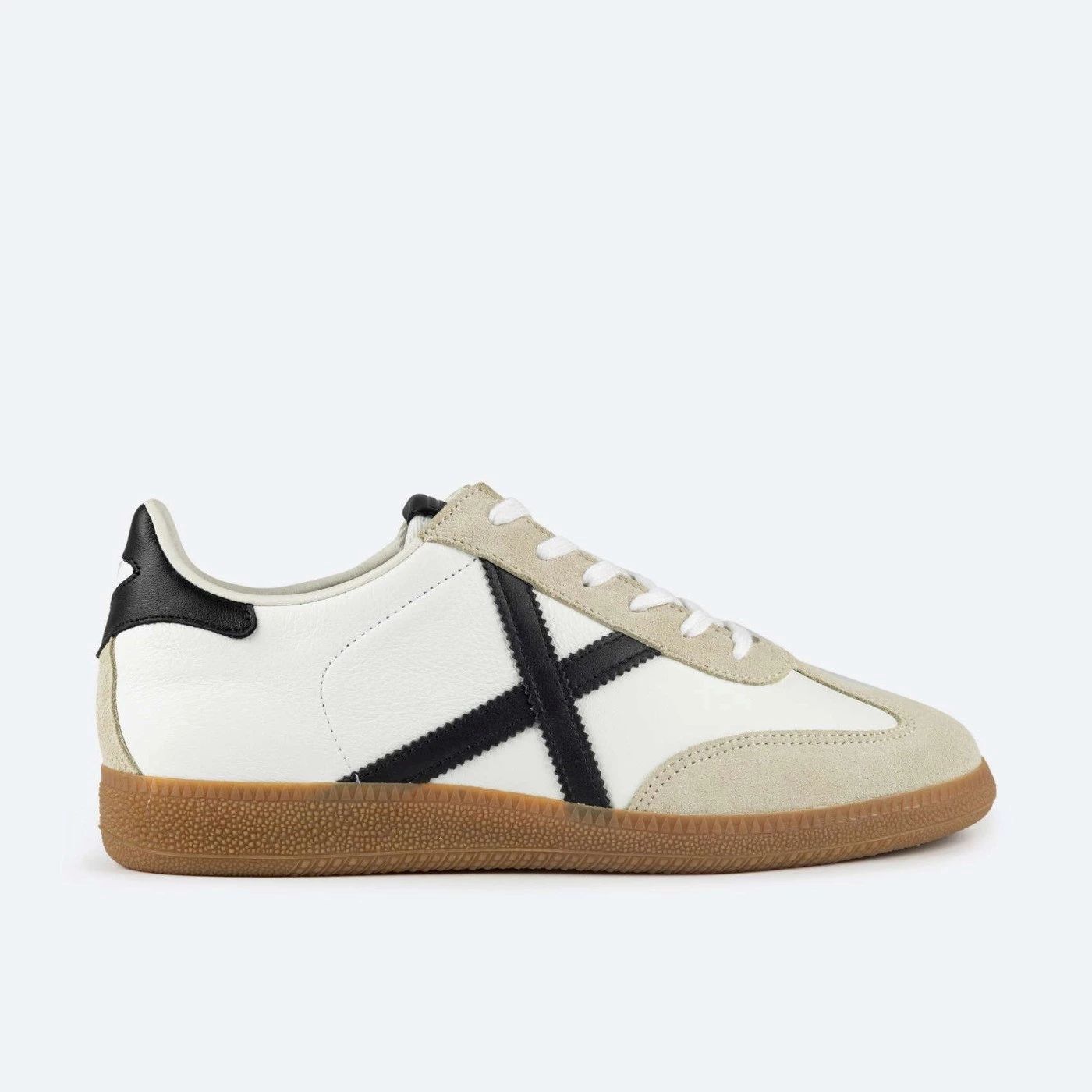 Munich barru 162 Sneakers uomo in pelle e camoscio bianco