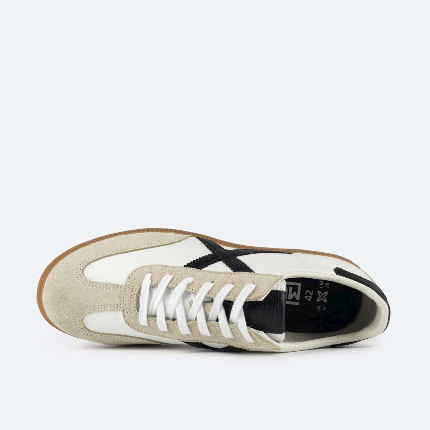 Munich barru 162 Sneakers uomo in pelle e camoscio bianco