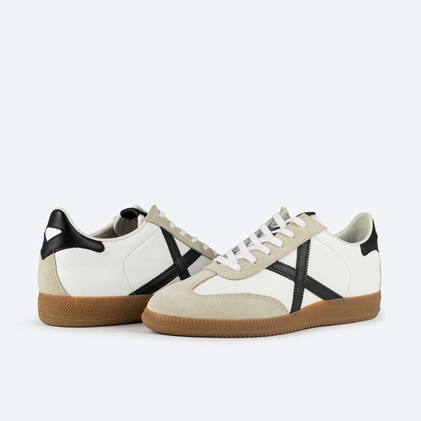 Munich barru 162 Sneakers uomo in pelle e camoscio bianco