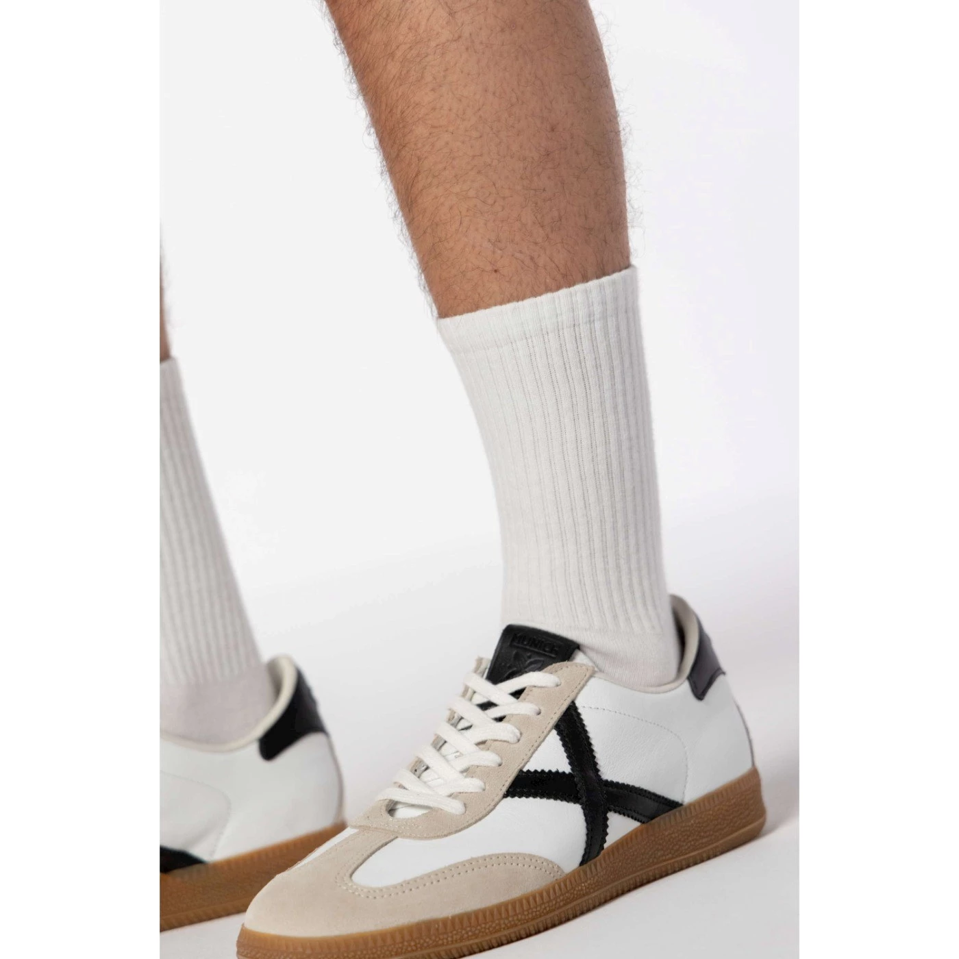 Munich barru 162 Sneakers uomo in pelle e camoscio bianco