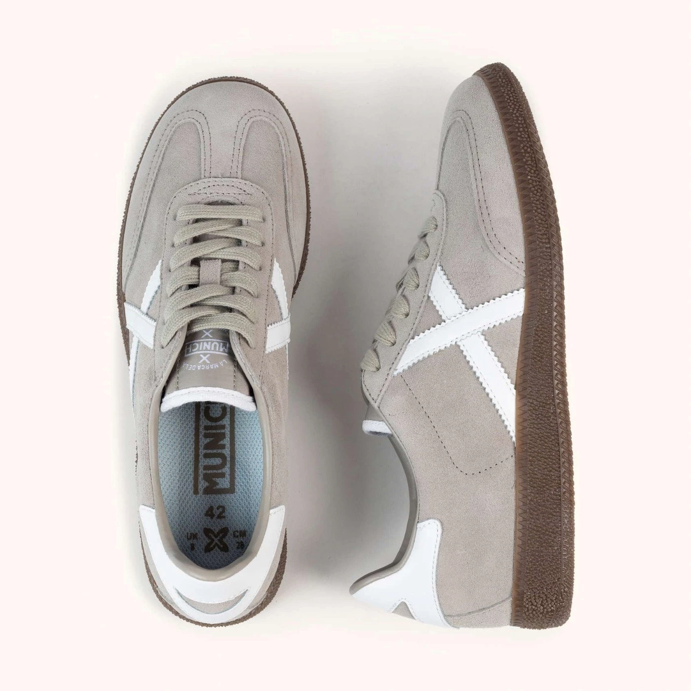 Munich barru 216 Sneakers uomo in camoscio tortora