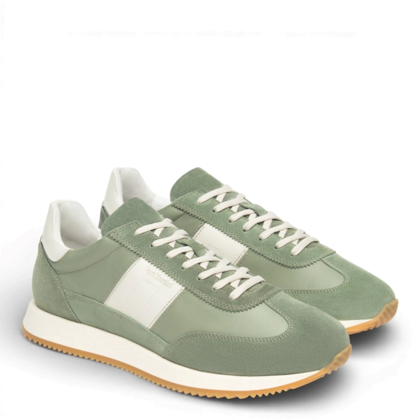 Nero Giardini E601110U sneaker uomo in pelle salvia