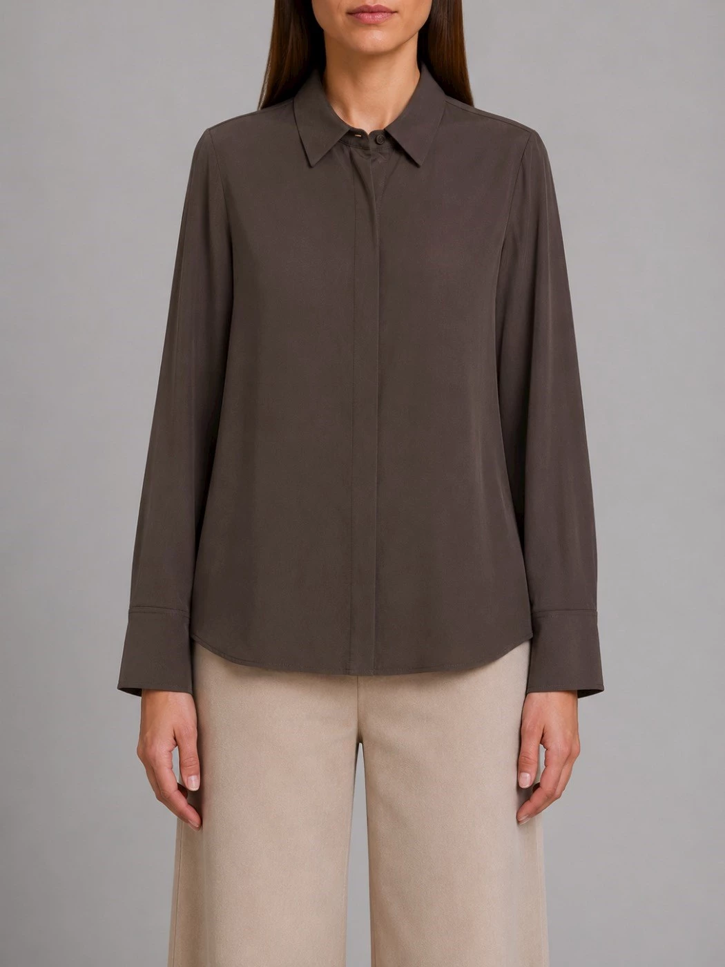 Camicia in viscosa fluida IBlues