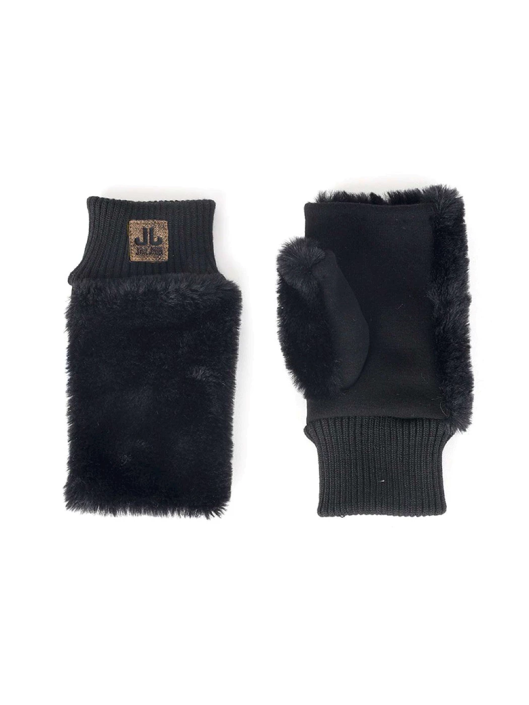 Guanti mezze dita in peluche Mirage