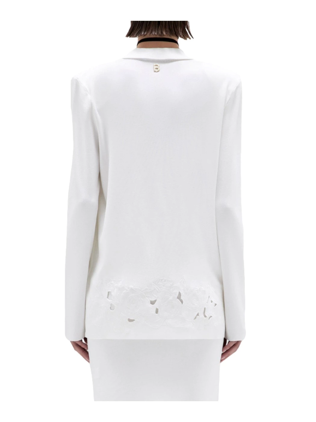 Giacca blazer in maglia con ricamo BLUGIRL