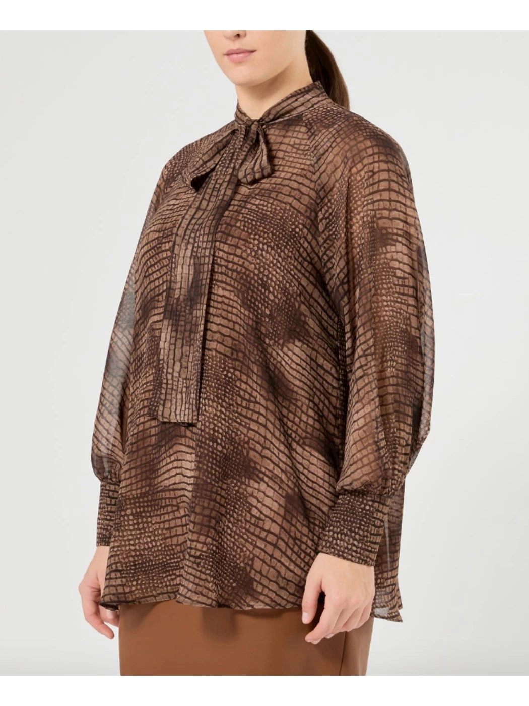 Casacca in georgette stampa Marina Rinaldi 'Persona'