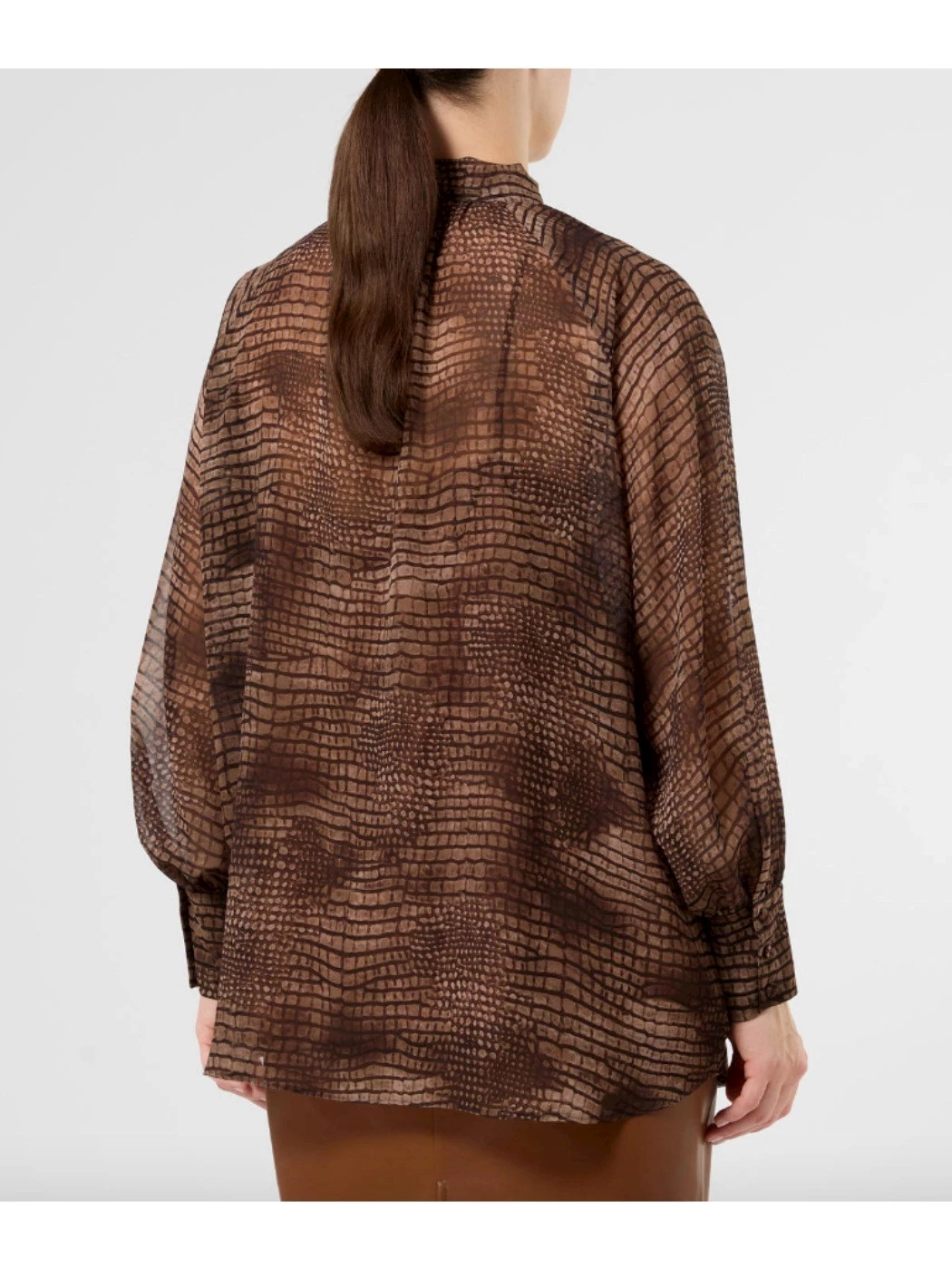 Casacca in georgette stampa Marina Rinaldi 'Persona'