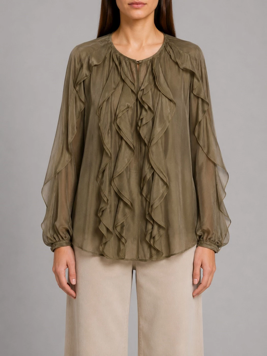 Blusa in mussola di cotone e seta IBlues