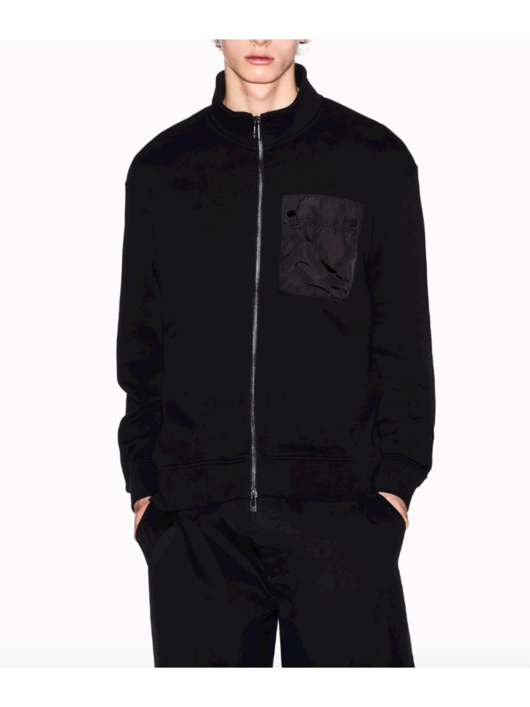 Felpa full zip con tascha sul petto Armani Exchange