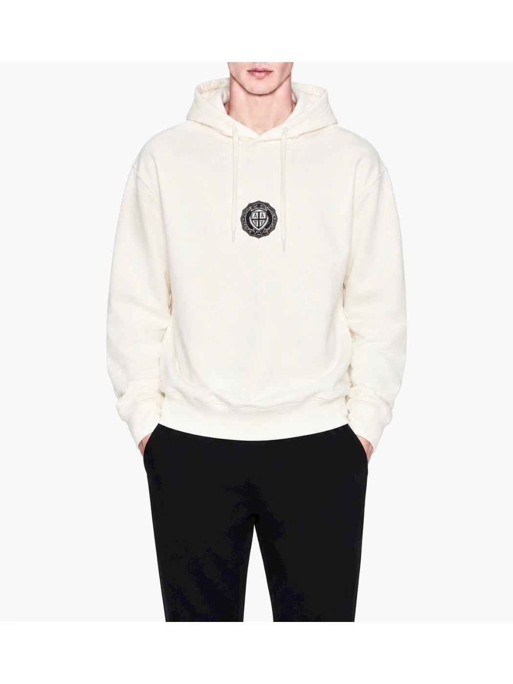 Felpa crossover in cotone con logo Armani Exchange