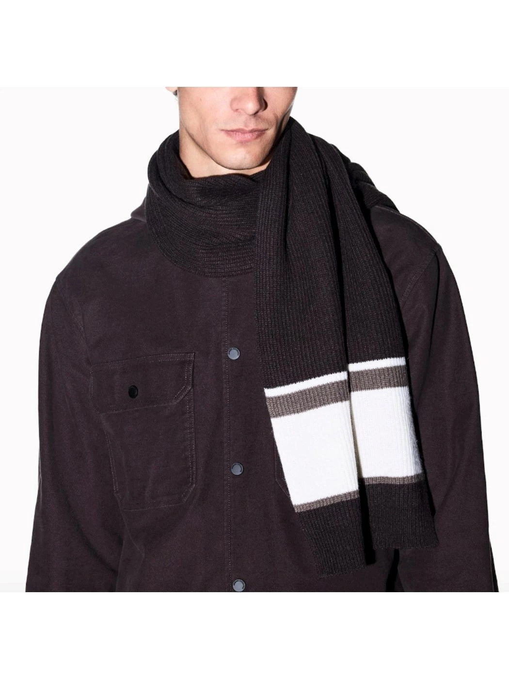 Sciarpa in misto lana a costine Armani Exchange
