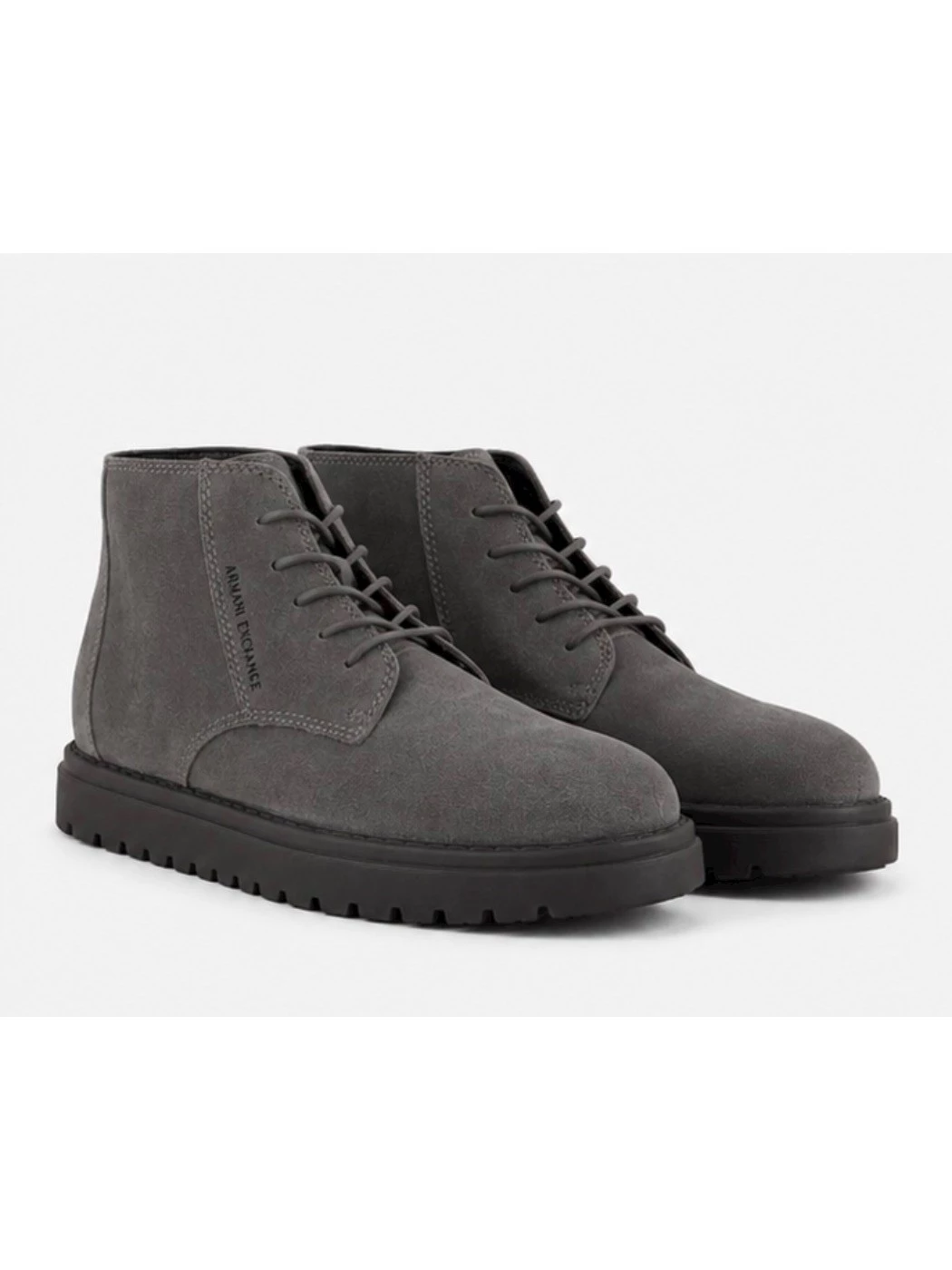 Anfibi stringati grigio scuro Armani Exchange