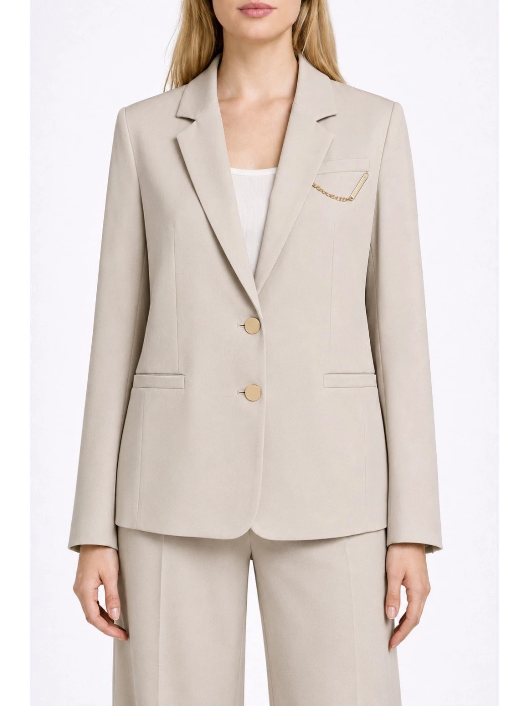 Blazer in crepe con catenella Armani Exchange