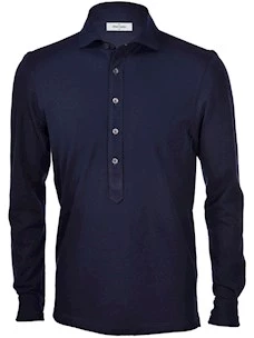 Polo camicia piquet a maniche lunghe Gran Sasso