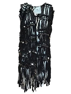 Gilet fatto a mano con paillettes Anomie