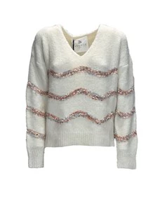 Maglia con ricamo zizag ANOMIE