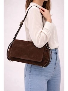 Borsa in pelle scamosciata Marella